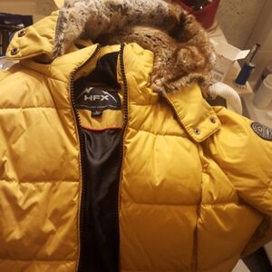 NWOT HFX Winter Jacket With Removable Faux Fur Hood